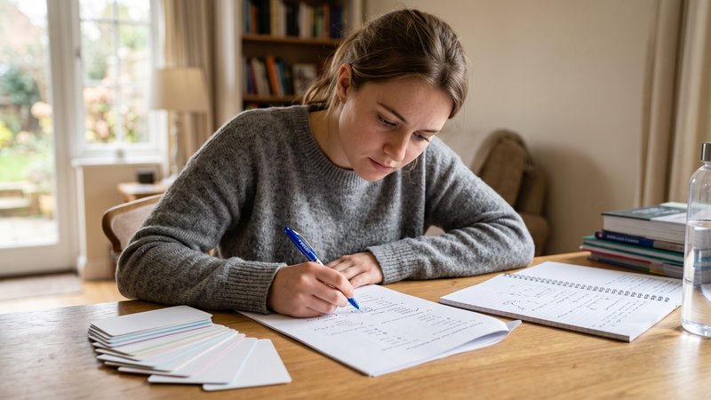 Si el examen es tipo test, necesitas reconocer diferencias pequeñas. Ahí importan definiciones, palabras clave, excepciones, fechas, nombres y detalles que puedan confundirse. No basta con “entender más o menos”. Debes poder distinguir una opción correcta de una casi correcta.