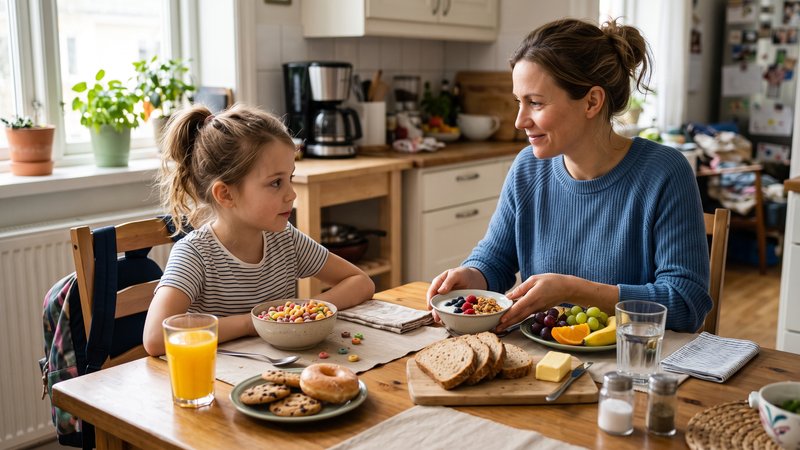 Muchos niños empiezan la mañana con cereales azucarados, bollería, bebidas dulces, galletas, jugos industriales o productos muy envasados. Son fáciles, baratos y rápidos, sí, pero muchas veces vienen cargados de azúcares y carbohidratos refinados.