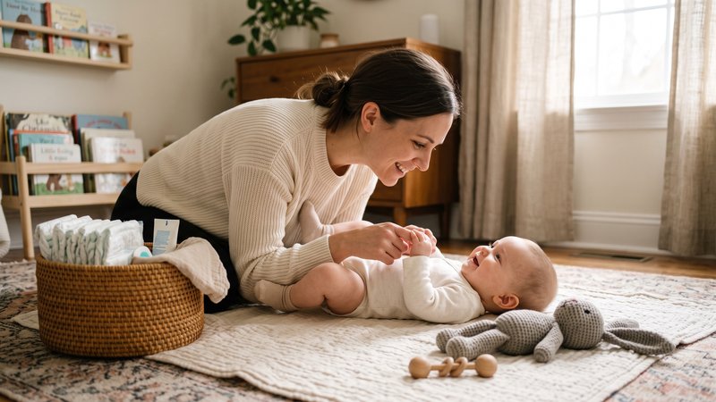 Si le dices “esta es tu manita” mientras se la tocas, la palabra empieza a tener un lugar real. El cuerpo ayuda a entender el lenguaje, sobre todo en los primeros meses.